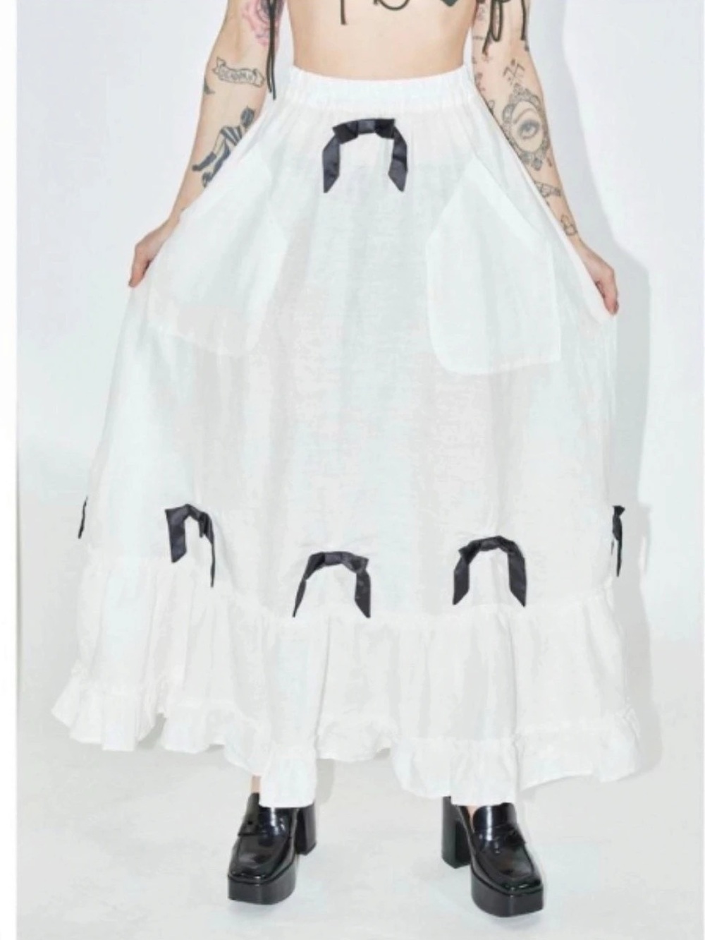 Fashion Brand Company White Maxi Skirt